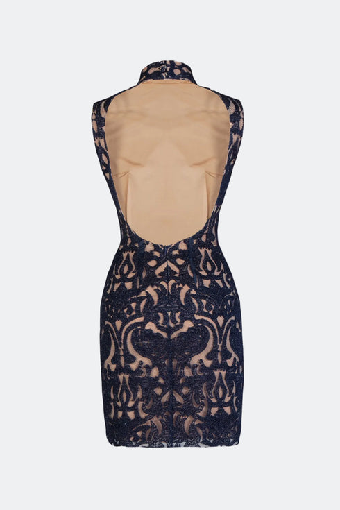 High Neck Mini Dress