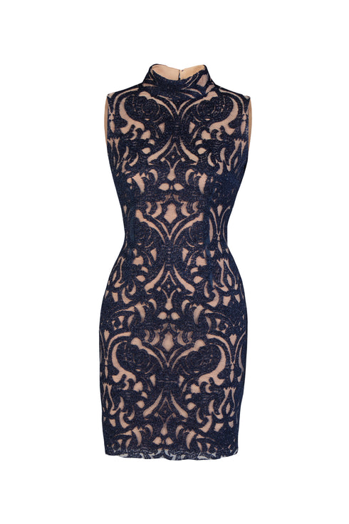 High Neck Mini Dress