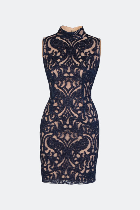 High Neck Mini Dress