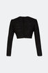Embroidered Long Sleeve Crew Neck Top