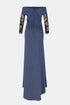 Madonna Collar Dress With Embroidered Sleeves