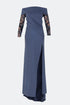 Madonna Collar Dress With Embroidered Sleeves