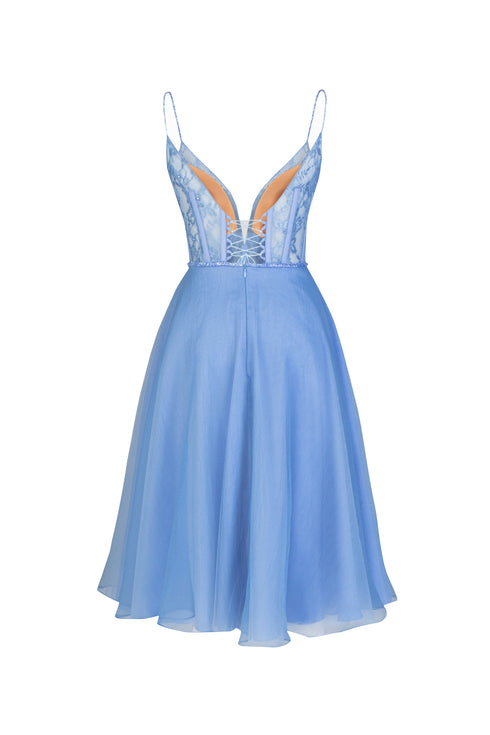 V Neck Tiered Midi Dress