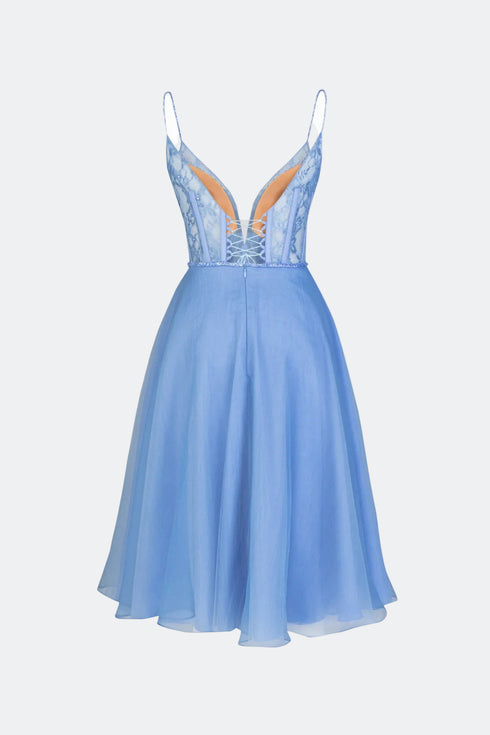 V Neck Tiered Midi Dress