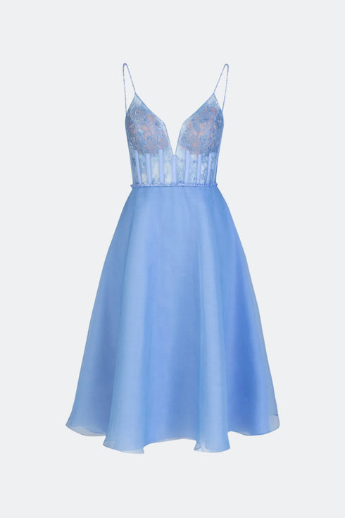 V Neck Tiered Midi Dress