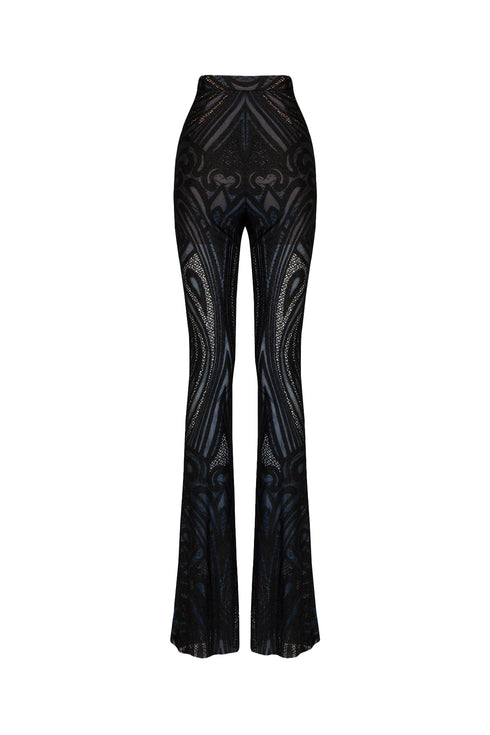 High Waist Flared Trousers