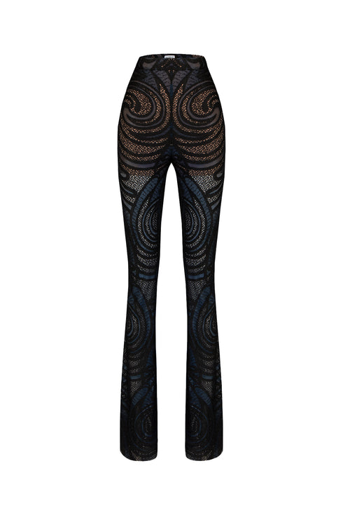 High Waist Flared Trousers