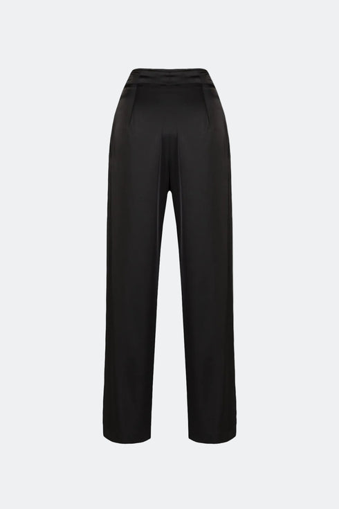 Straight Cut Trousers With Metal Detail