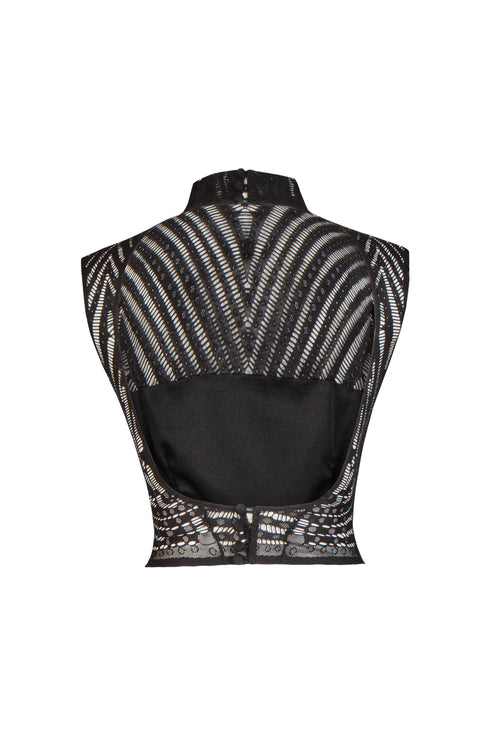 High Neck Stone Detailed Top