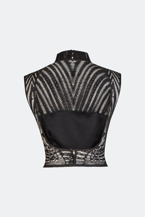 High Neck Stone Detailed Top