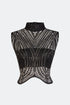 High Neck Stone Detailed Top