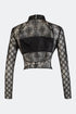 Long Sleeve Turtleneck Lace Top
