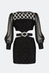Puff Sleeve Cut Out Mini Dres