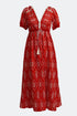 V NECK SHORT SLEEVES DRESS - Barrus London