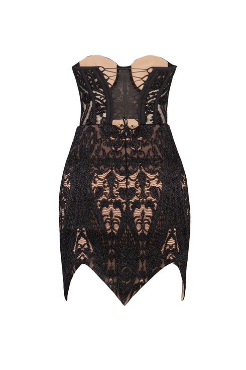 Heart Neck Triangle Skirt Mini Dress