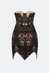 Heart Neck Triangle Skirt Mini Dress