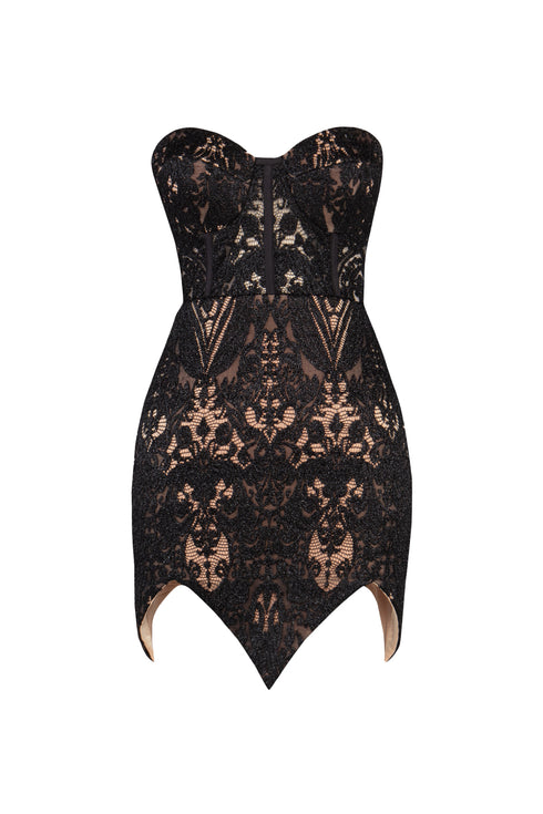 Heart Neck Triangle Skirt Mini Dress