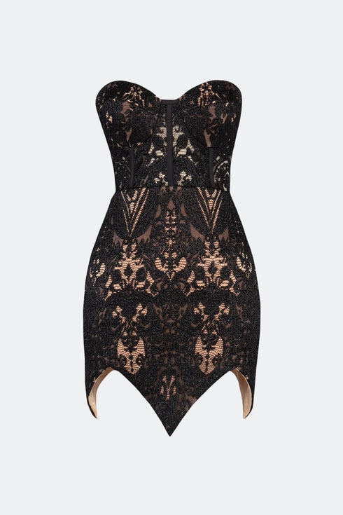 Heart Neck Triangle Skirt Mini Dress