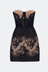 Heart Neck Bustier With Lace Detail Mini Dress