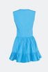 V Neck Flounce Detailed Bodice Mini Dress