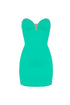 Mini 'V' Decollete Stone Detailed Mini Dress