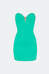Mini 'V' Decollete Stone Detailed Mini Dress