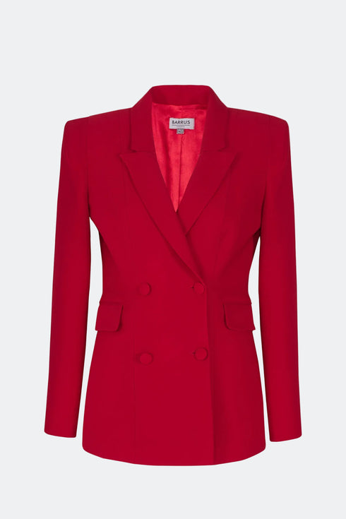 Double Breasted Jacket Red