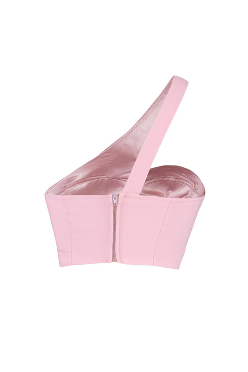 One Shoulder Side Decollete Top