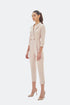 V NECK DOUBLE BREASTED JUMPSUIT POWDER - Barrus London