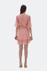 V NECK, MINI DRESS WITH RUFFLE DETAILED - Barrus London