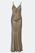 GREEN SHIRRED DETAIL DRESS - Barrus London