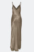 GREEN SHIRRED DETAIL DRESS - Barrus London