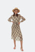 PLEATED SKIRT, LONG SLEEVES SHIRT DRESS - Barrus London