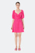 Sweetheart Neckline Balloon Sleeve Midi Dress