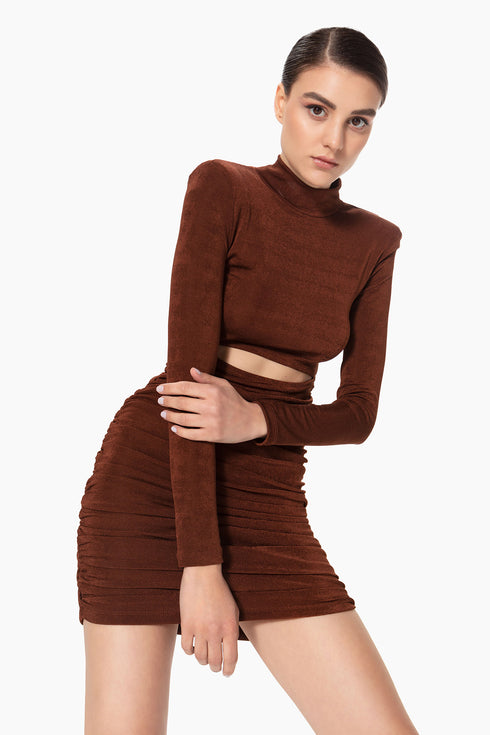 Long Sleeve Cut Out Mini Dress