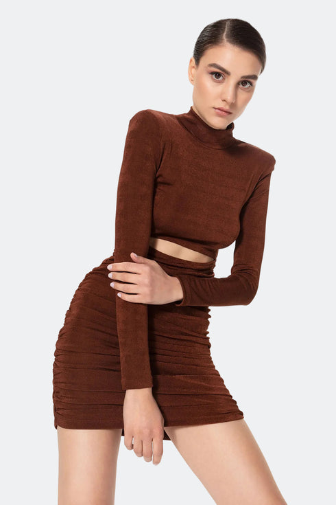 Long Sleeve Cut Out Mini Dress