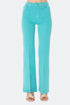 Bootcut Medium Turquoise High Waist Trousers