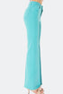 Bootcut Medium Turquoise High Waist Trousers