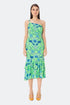 Single Strap Floral Pattern Midi Dress