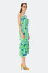 Single Strap Floral Pattern Midi Dress