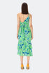 Single Strap Floral Pattern Midi Dress