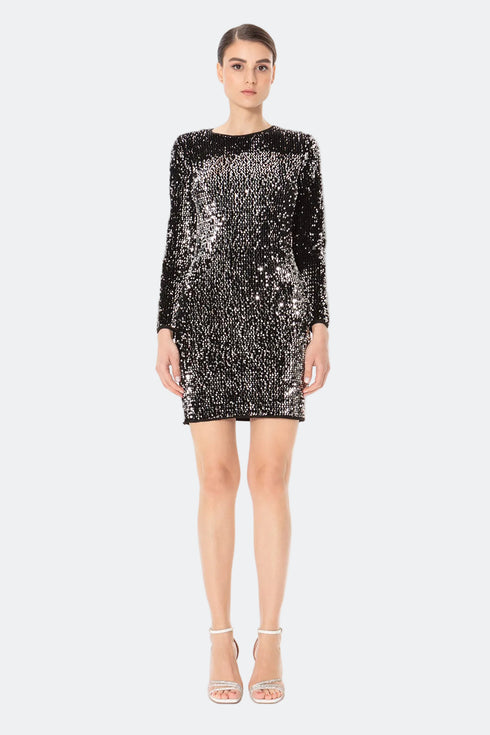 Sequin Backless Mini Dress