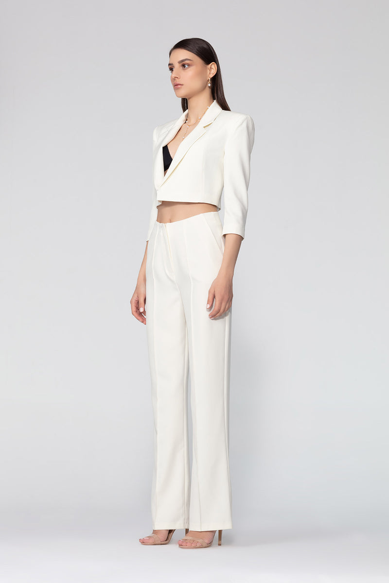 White Half Jacket Barrus