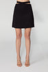 Black Mini Skirt With Waist Decollete