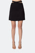 Black Mini Skirt With Waist Decollete