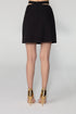 Black Mini Skirt With Waist Decollete