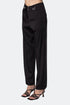 Straight Cut Trousers With Metal Detail