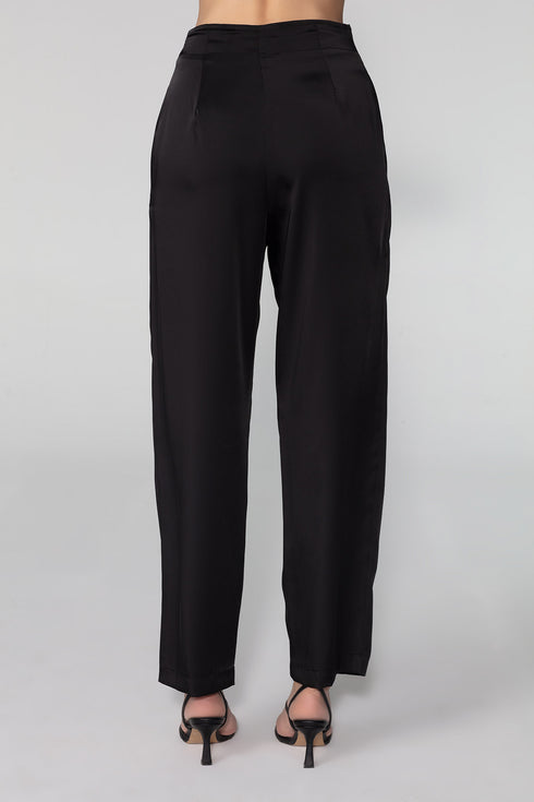 Straight Cut Trousers With Metal Detail