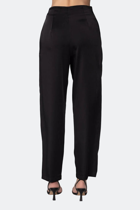 Straight Cut Trousers With Metal Detail