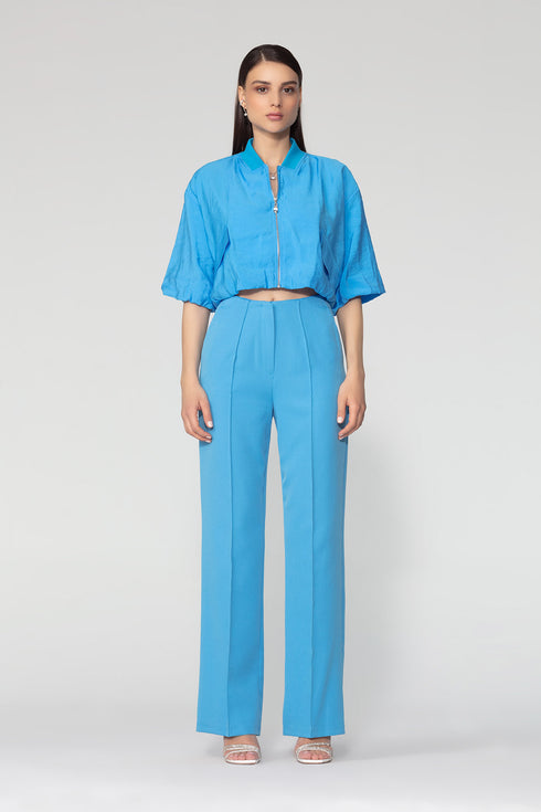 Back Zipped Bomber Jacket